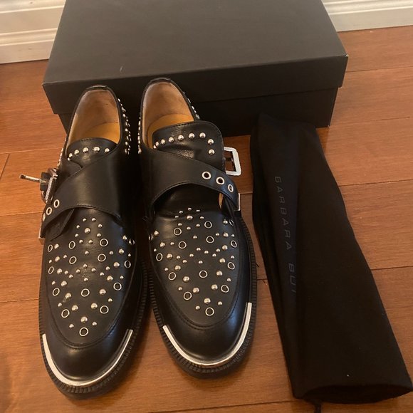 Black Barbara Bui Metal Detail Loafers - Picture 4 of 4